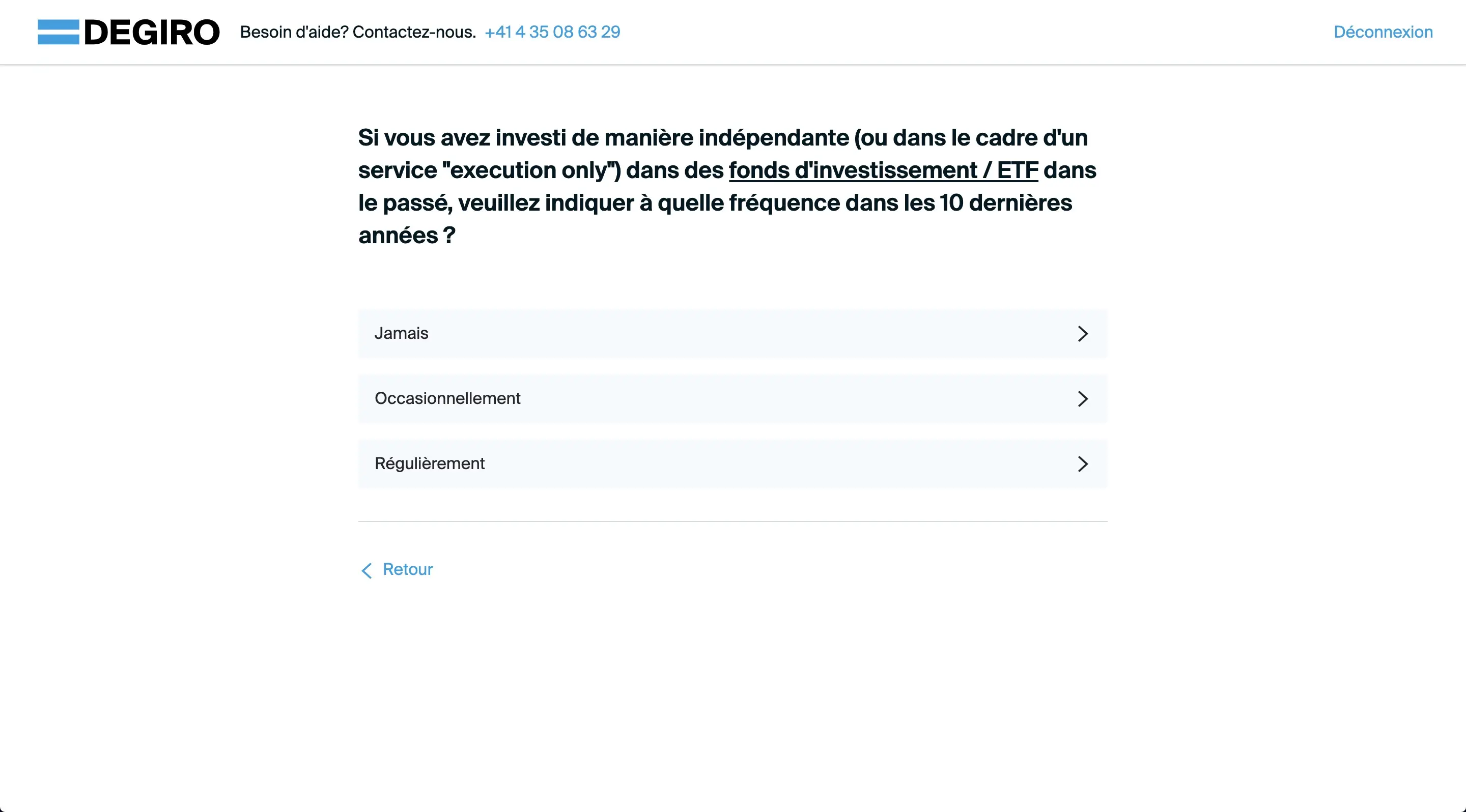 Gib an, wie oft du innerhalb der letzten 10 Jahre in ETF investiert hast