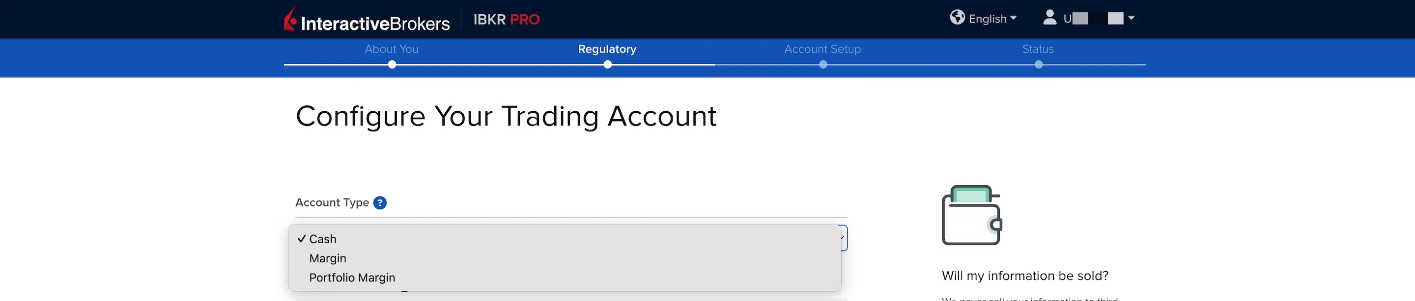 Choose your Interactive Brokers account type