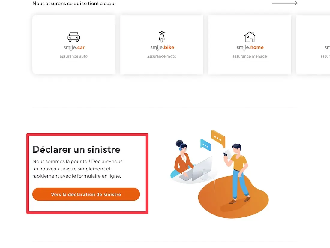 The claim link is directly available from the Smile homepage