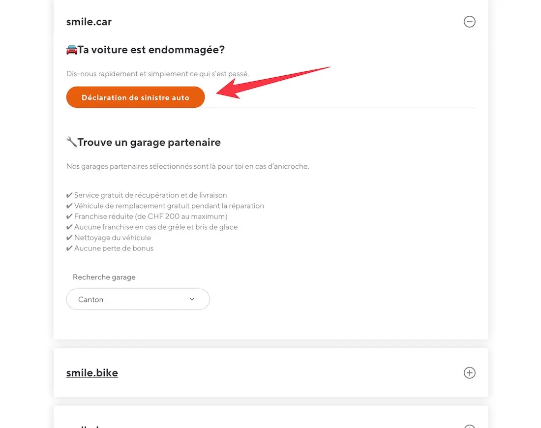 You click this button to go to the corresponding form