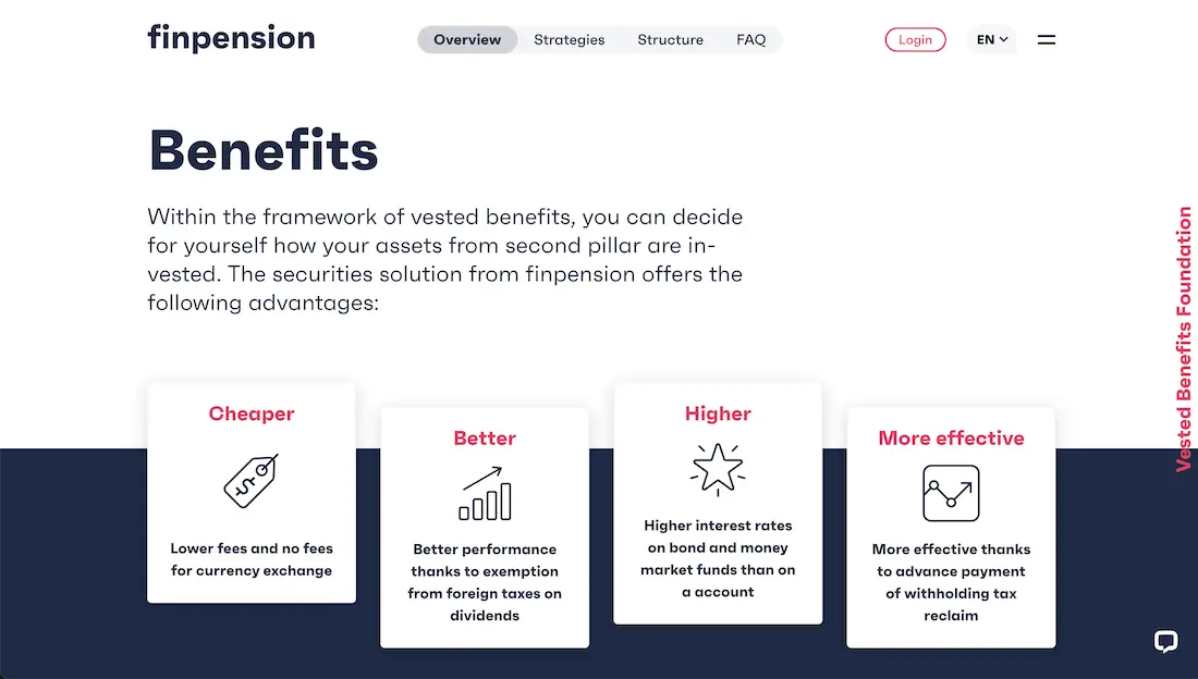 Advantages of vested benefits finpension