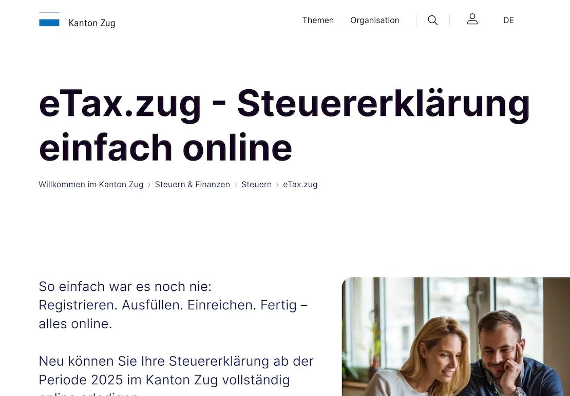 Tutorial eTax.zug tax return (2026) - Part 3